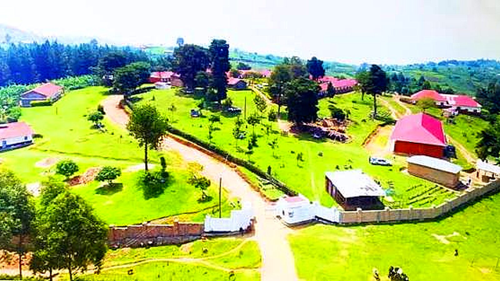 Aerial view of the Kashenyi Secondary School campus