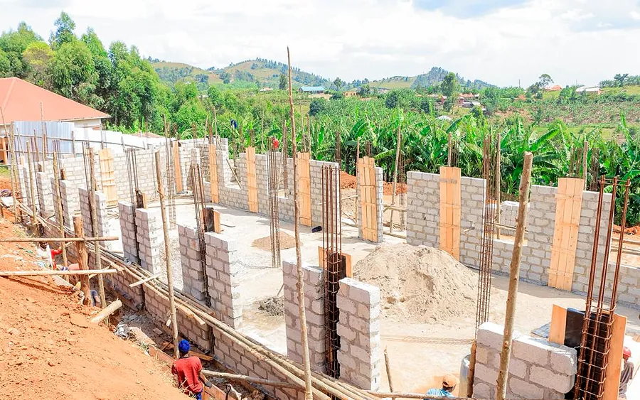 Construction site of the new girls’ dormitory